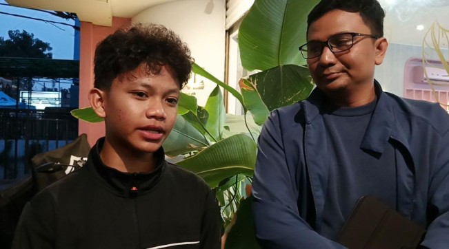 Farel Prayoga dan Manajer (FTNews/Raka)